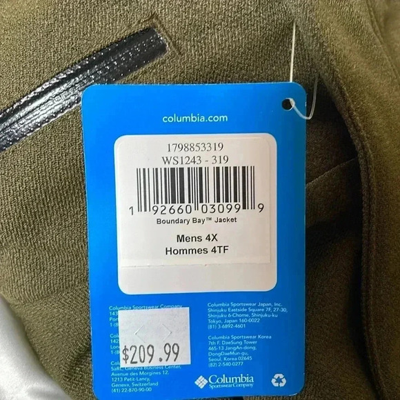 Columbia Boundary Bay Jacket sz 4X - Picture 4 of 12